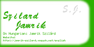 szilard jamrik business card